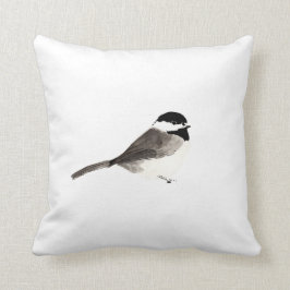 Almofada Arte do pássaro do Chickadee