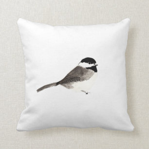 Almofada Arte do pássaro do Chickadee