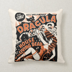 Almofada Arte do poster da mostra do susto de Dracula do