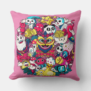 Almofada Arte Doodle Japonesa