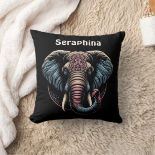 Almofada Arte elefante de madrugada floral