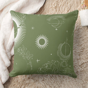 Almofada Arte Elegante em Forma Verde Orgânica para Present