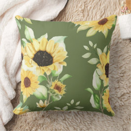 Almofada Arte Elegante em Forma Verde Orgânica para Present