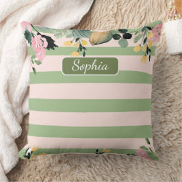 Almofada Arte Elegante em Forma Verde Orgânica para Present