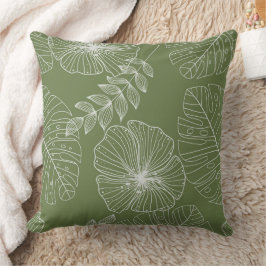 Almofada Arte Elegante em Forma Verde Orgânica para Present