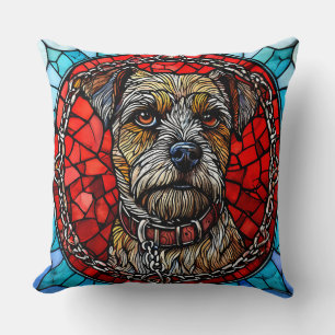 Almofada Arte em Vidro Pintado de Cachorro