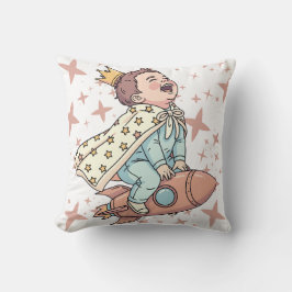 Almofada Arte Espacial do Foguete Baby Princesa Fofa Astron