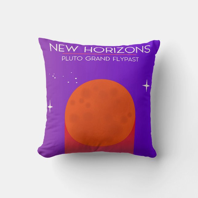 Almofada Arte espacial do grande sobrevoo de Plutão da New  (Frente)
