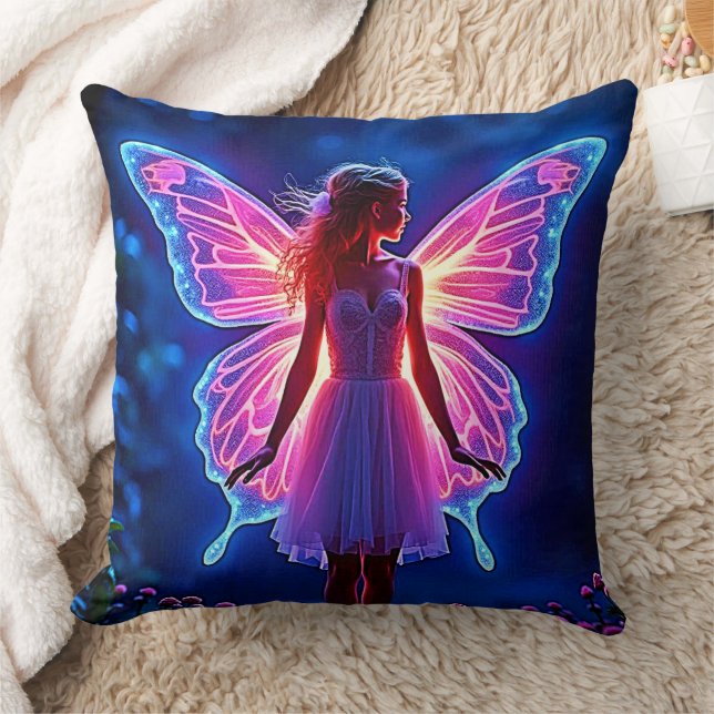 Almofada Arte Fada Mística Brilhante (Cobertor)