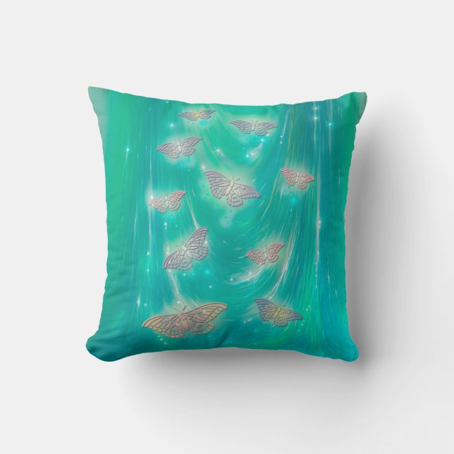 Almofada Arte Fantasia de Mariposas Mágicas (Frente)