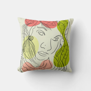Almofada Arte Feminino Latino Formas Florais