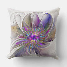 Arte floral abstrata fractal colorida e energética
