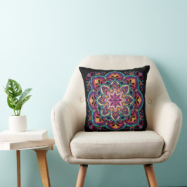 Almofada Arte Floral Boho Folclórico