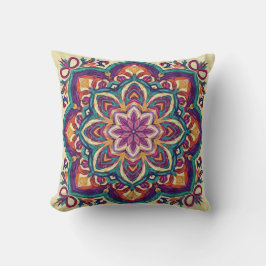 Almofada Arte Floral Boho Folclórico