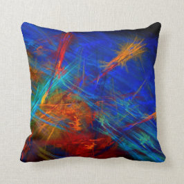 Almofada Arte Fractal Colorida Abstrato