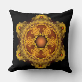 Almofada arte fractal mandala