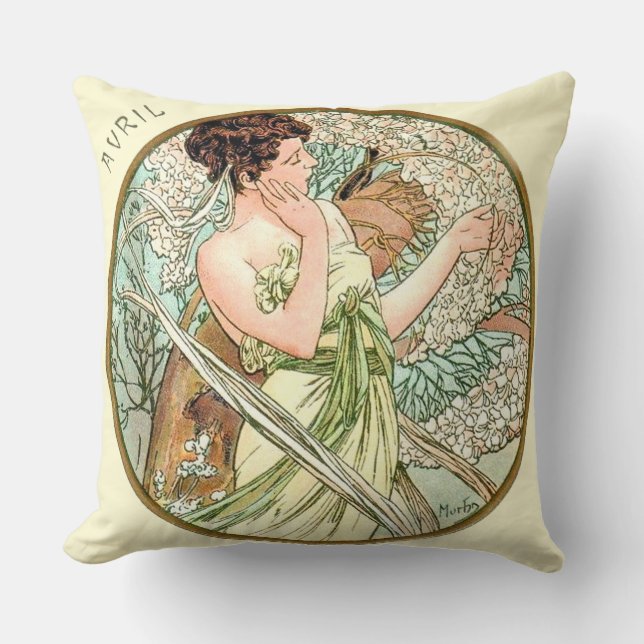 Almofada Arte Francesa Nouveau April Cushion (Frente)