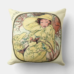 Almofada Arte Francesa Nouveau Fevereiro Cushion