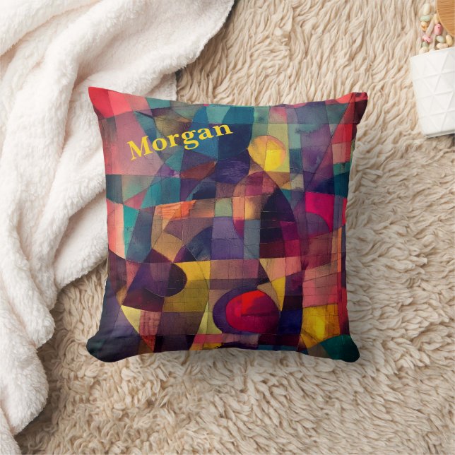 Almofada Arte Geométrica de Abstrato Vivid Personalizada (Cobertor)