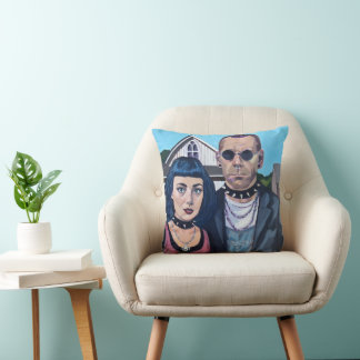 Almofada Arte Gótico Americano Moderno - Inspirado em Grant