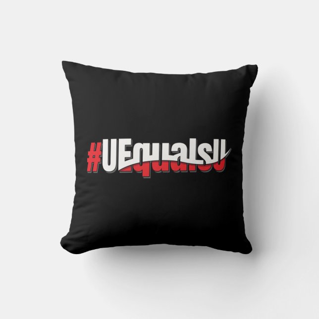 Almofada Arte Indetectável do VIH UEqualsU (Frente)