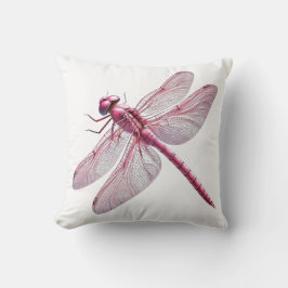 Almofada Arte Inspirada pela Dragonfly Rosa