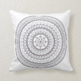 Almofada Arte intrincada tirada mão da mandala para colorir