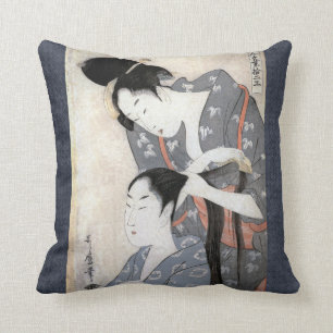 Almofada Arte japonesa reversível Kitagawa Utamaro