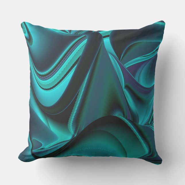Almofada Arte Metálica Metálica Futurística Abstrato 3D (Frente)