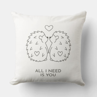 Almofada Arte Minimalista de Casal de Bebê Animal – Present