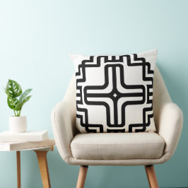 Almofada Arte Moderna de Linha Cruzada Geométrica
