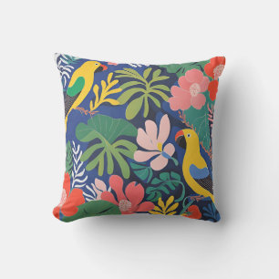 Almofada Arte Modernista de Jardim Tropical