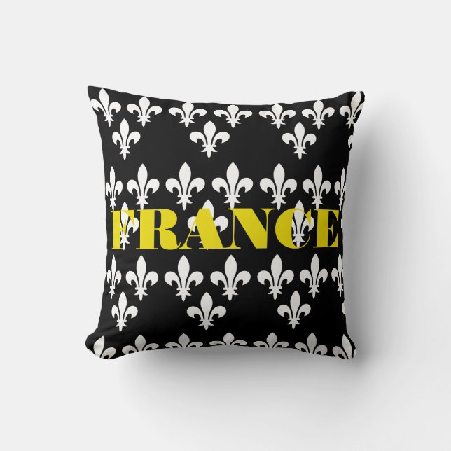 Almofada Arte Monocromática de Impressão Heráldica da Franç (Frente)