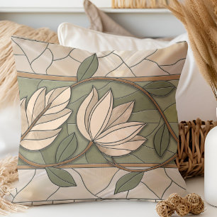 Almofada Arte Nouveau Ornamento da fronteira Floral