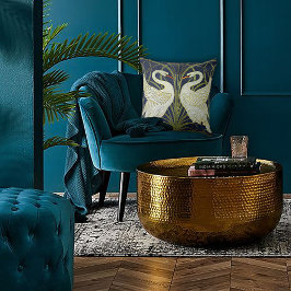 Almofada Arte Nova Dança do Cisne Elegante