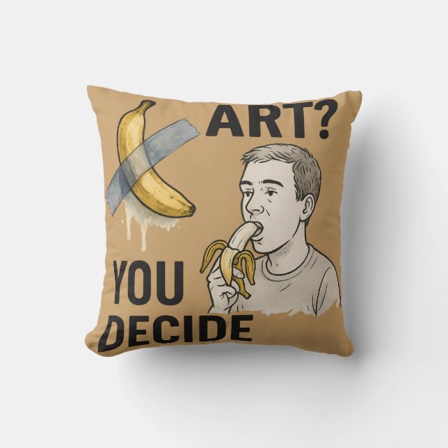 Almofada Arte ou Snack? Debate sobre a Banana (Frente)