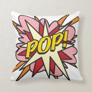 Almofada Arte Pop de Quadrinhos Retrô Divertida