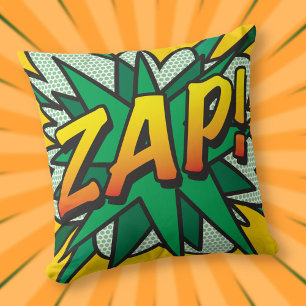 Almofada Arte Pop de Quadrinhos Retro Divertida ZAP
