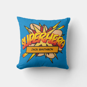 Almofada Arte Pop de Quadrinhos Retrô Divertido de SUPER-HE