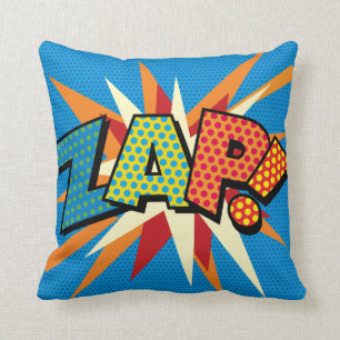 Almofada Arte Pop de Quadrinhos Retrô Divertido ZAP POW