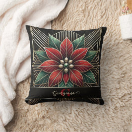 Almofada Arte Retro Personalizada Deco Poinsettia
