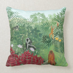 Almofada Arte Selvagem de Henri Rousseau, Cor Restaurada