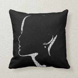 Almofada Arte Silhueta de Impressão de jornal