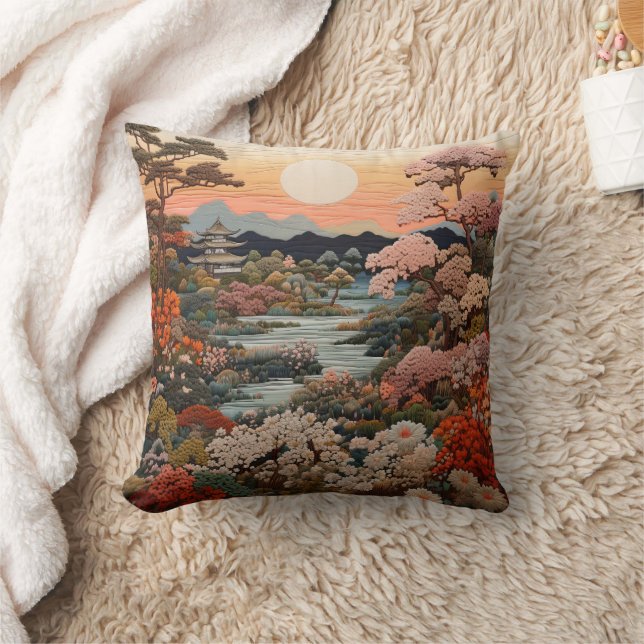 Almofada Arte tradicional japonesa elegante: (Cobertor)