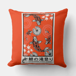 Almofada Arte Tranquila de Carpas Japonesas