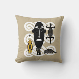 Almofada Arte tribal africana abstrata contemporânea