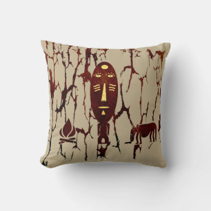 Almofada Arte tribal africana abstrata vintage