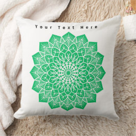 Almofada Arte Verde Personalize Seu Texto Aqui Imagem com T