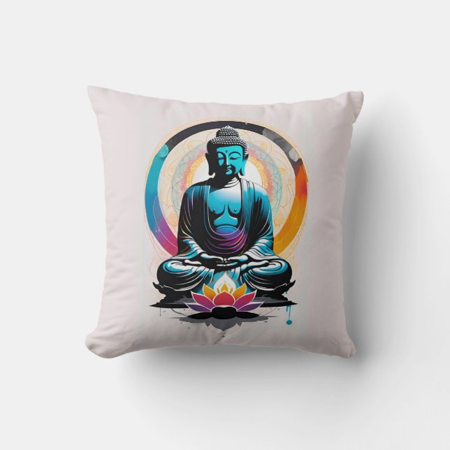 Almofada Arte Zen Budista  (Frente)