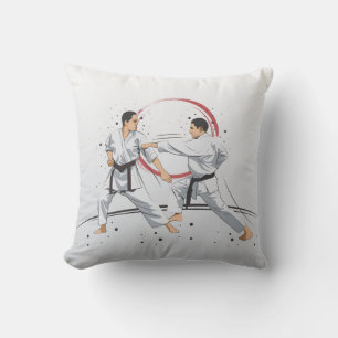Almofada Artes marciais Karate Combate Lutando ou Disparand